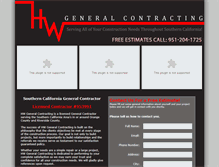 Tablet Screenshot of hwgeneralcontracting.com